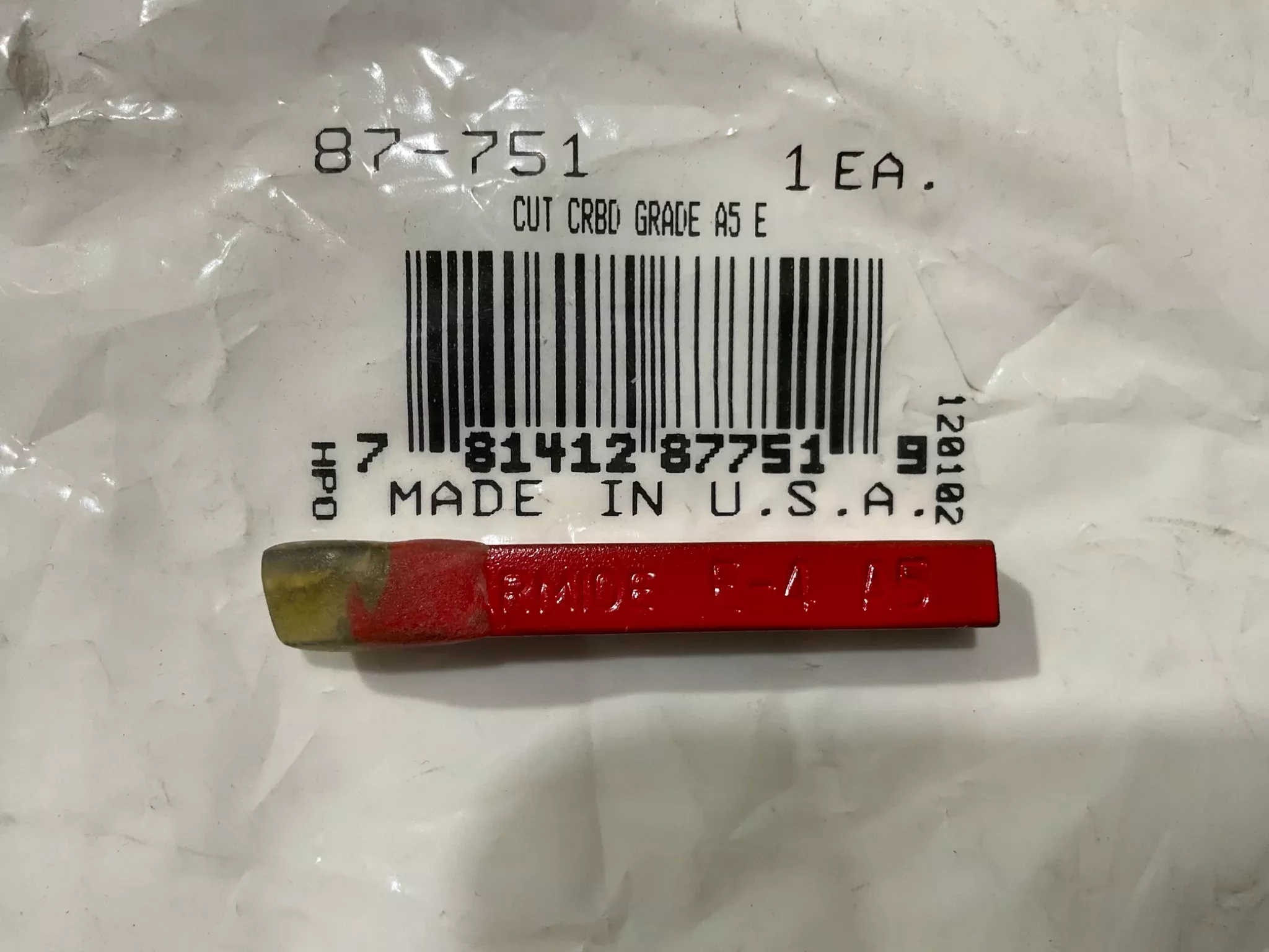 Armstrong 87-751 Cut Carbide Grade E-4 A5 USA