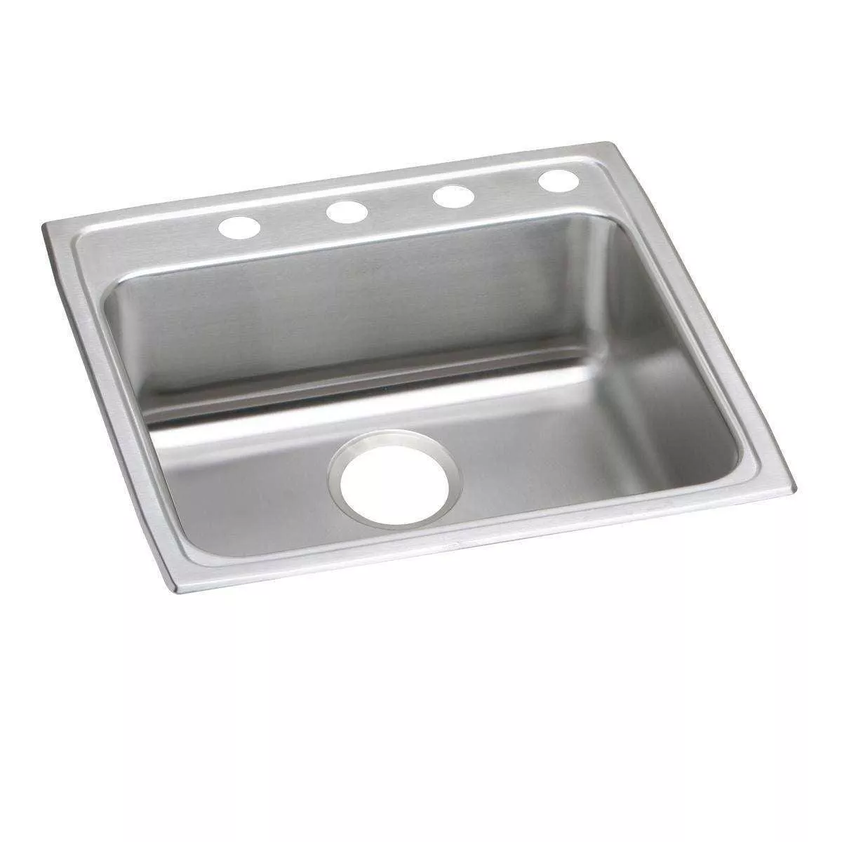 Elkay Lustertone Classic Stainless Steel 22″ x 22″ x 6″, Single Bowl Drop-in ADA Sink LRADQ2222603