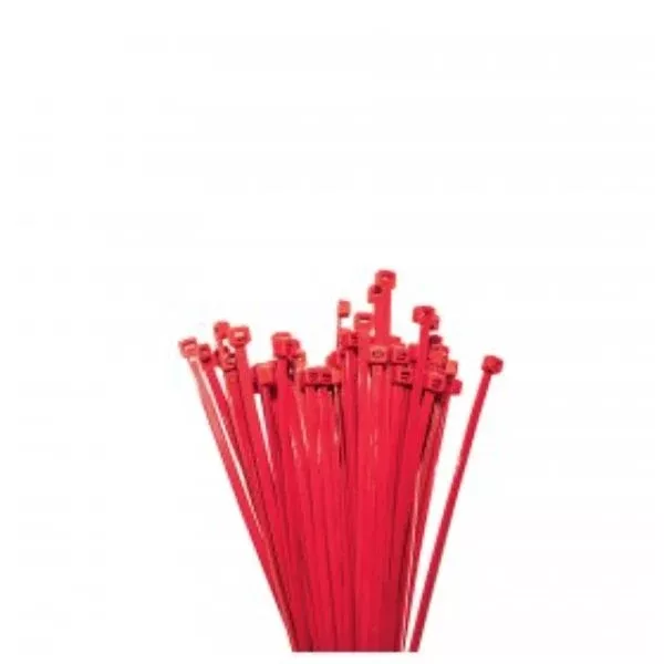 KT 150 X 3.6mm Nylon Cable Tie - Red - 100Pk