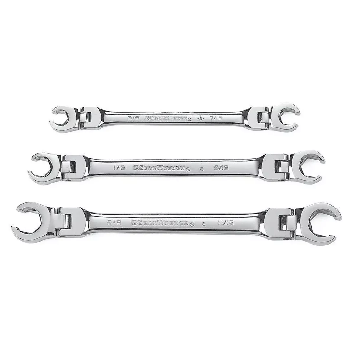 SAE Ratchet Flex Flare Nut Set, 3-Piece KDT89098 GearWrench