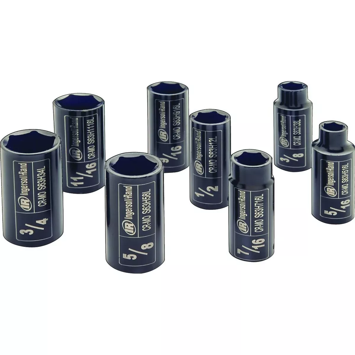 Socket Set 8 PC 3/8 IN Drive SAE Deep IRTSK3H8LN Ingersoll Rand